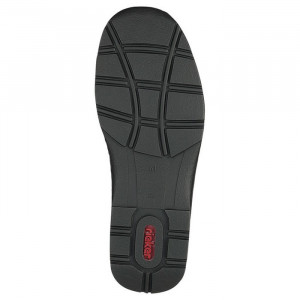 Ghete barbati Rieker 05305-00-Negru casual piele naturala impermeabil imblanite cu talpa joasa negru