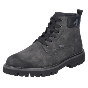 Ghete barbati Rieker 30440-45-Gri casual piele ecologica impermeabil imblanite cu toc gri