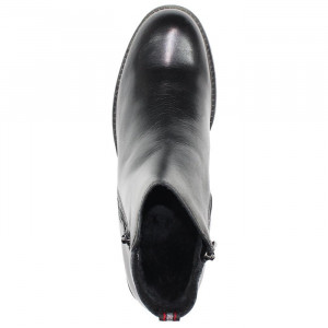 Ghete dama Marco Tozzi 2-25404-33-002-Negru casual piele naturala cu toc negru