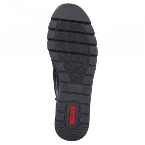 Ghete dama Rieker N3374-00-Negru casual piele ecologica cu talpa joasa negru