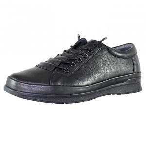 Pantofi barbati Nicolis 203519-Negru casual piele naturala cu talpa joasa negru