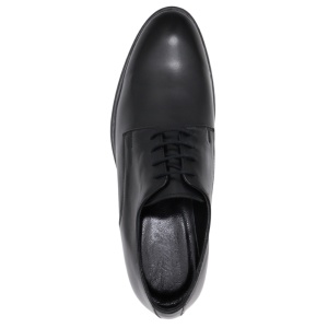 Pantofi barbati Nicolis 208402-Negru eleganti piele naturala cu toc negru