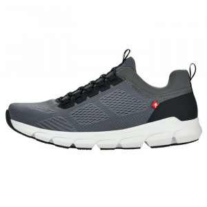 Pantofi barbati, Rieker, 07805-45-Gri, sport, textil, cu talpa groasa, gri