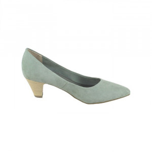 Pantofi dama Marco Tozzi 2-22434-26-768-Verde casual textil cu toc verde