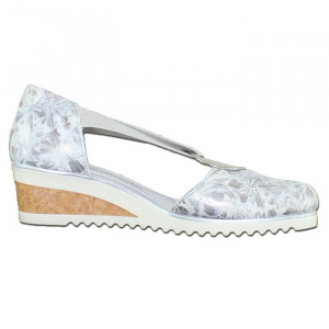 Pantofi dama Remonte D5502-42-Argintiu casual piele naturala cu platforma argintiu