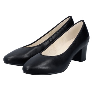 Pantofi dama Rieker 44650-04-Negru casual piele naturala cu toc negru