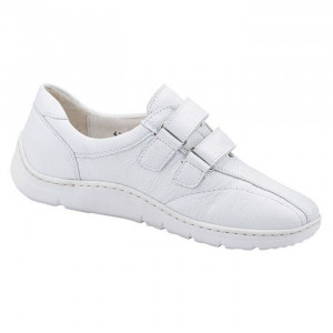 Pantofi dama Waldlaufer 399304-171-150-Hassi-Alb casual piele naturala cu talpa joasa alb
