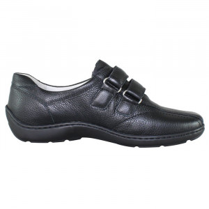 Pantofi dama Waldlaufer 496301-172-001-Henni-Negru casual piele naturala cu talpa joasa negru