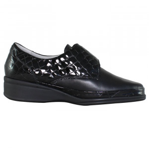 Pantofi dama Waldlaufer 860540-214-001-Moni-Negru casual piele naturala cu talpa joasa negru
