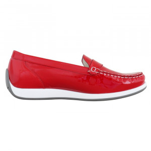 Pantofi dama Waldlaufer 901503-115-222-Hadera-Rosu casual piele naturala cu talpa joasa rosu