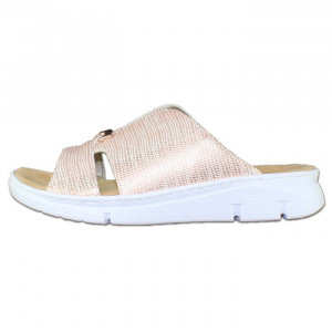 Papuci dama Rieker 65391-90-Roz casual piele ecologica cu talpa joasa roz