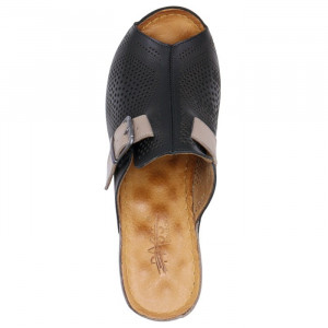 Saboti dama Pass Collection O9044-155-01-N-Negru casual piele naturala cu platforma negru