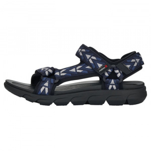 Sandale barbati, Rieker, 20802-14-Albastru, sport, textil, cu talpa joasa, albastru