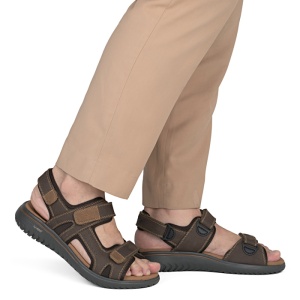 Sandale barbati Rieker 26450-26-Maro casual piele naturala cu talpa groasa maro