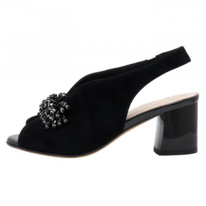 Sandale dama Epica J7H2679-3822-01-I-Negru elegant piele intoarsa cu toc negru