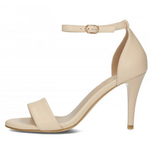 Sandale dama Filippo DS4430-23-BE-Bej elegant piele naturala cu toc bej