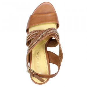 Sandale dama Marco Tozzi 2-28367-22-Maro casual piele naturala cu toc maro