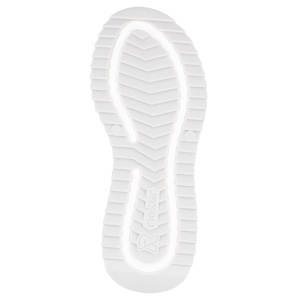 Sandale dama Rieker W2950-80-Alb casual piele naturala cu talpa groasa alb