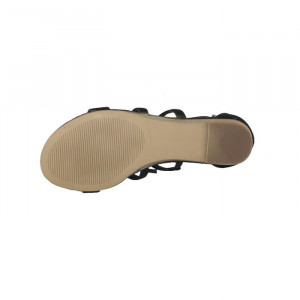 Sandale dama s.Oliver 5-28112-26-001-Negru casual piele intoarsa cu talpa joasa negru