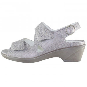 Sandale dama Waldlaufer 653002-133-070-Kirbie-Gri casual piele naturala cu toc gri