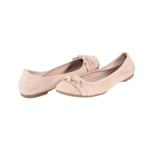 Balerini dama, s.Oliver, 5-22106-24-Roz, casual, piele intoarsa, cu talpa joasa, roz