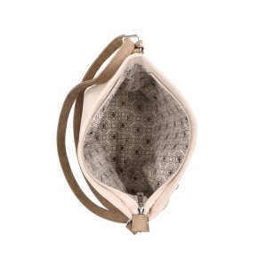 Geanta dama Rieker H1033-60-Bej de umar crossbody piele ecologica casual cu accesorii metalice bej