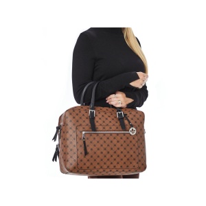 Geanta dama Rieker H1361-22-Maro crossbody de umar piele ecologica casual cu accesorii metalice maro