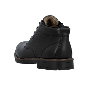 Ghete barbati Rieker 14616-00-Negru casual piele naturala imblanite cu toc negru