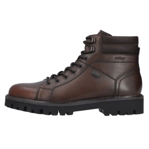 Ghete barbati, Rieker, 30420-25-Maro, casual, piele naturala, impermeabil, imblanite, cu toc, maro