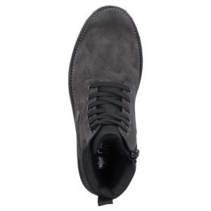 Ghete barbati Rieker 30440-45-Gri casual piele ecologica impermeabil imblanite cu toc gri