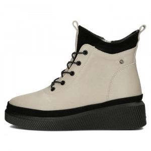 Ghete dama, Filippo, DBT4799-23-BE-Bej, casual, piele naturala, cu talpa joasa, bej