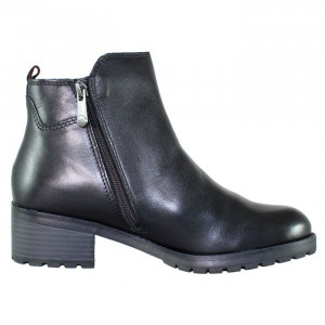 Ghete dama Marco Tozzi 2-25404-33-002-Negru casual piele naturala cu toc negru