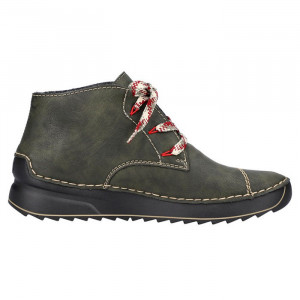 Ghete dama Rieker 51534-54-Verde casual piele ecologica cu talpa joasa verde