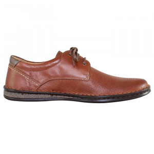 Pantofi barbati Krisbut 4890P-3-9-Maro casual piele naturala cu talpa joasa maro