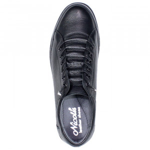 Pantofi barbati Nicolis 203519-Negru casual piele naturala cu talpa joasa negru