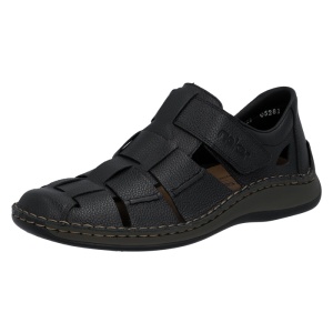 Pantofi barbati Rieker 05281-00-Negru casual piele naturala perforati cu talpa joasa negru