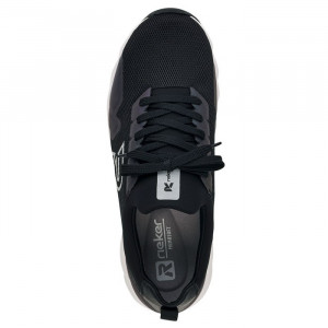 Pantofi barbati Rieker 07802-00-Negru sport textil cu talpa groasa negru