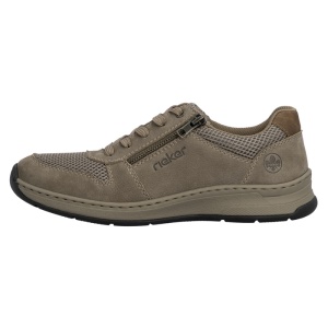 Pantofi barbati, Rieker, 14300-64-Bej, casual, piele naturala, cu talpa joasa, bej
