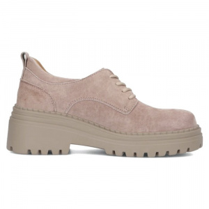 Pantofi dama Filippo DP6123-24-TP-Bej casual piele intoarsa cu platforma bej
