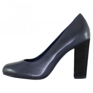 Pantofi dama Marco Tozzi 2-22438-22-805-Albastru-Inchis casual piele naturala cu toc albastru inchis