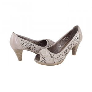 Pantofi dama Marco Tozzi 2-29315-24-Bej casual piele naturala cu toc bej