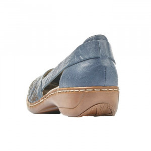Pantofi dama Rieker 41396-12-Albastru casual piele naturala cu talpa joasa albastru