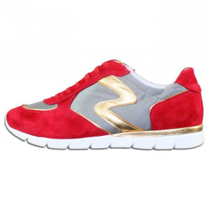 Pantofi dama, Semler, 74-758-4-Rosu, casual, piele intoarsa, cu talpa joasa, rosu