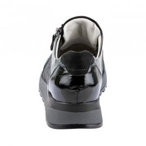 Pantofi dama Waldlaufer 364023-308-564-Hiroko-Negru sport piele naturala cu talpa joasa negru