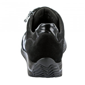 Pantofi dama Waldlaufer 980H01-303-001-Himona-Negru casual piele intoarsa ortopedici cu talpa joasa negru