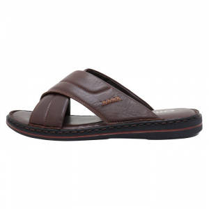 Papuci barbati, Otter, H6170-24-C4-N-Maro, casual, piele naturala, cu talpa joasa, maro