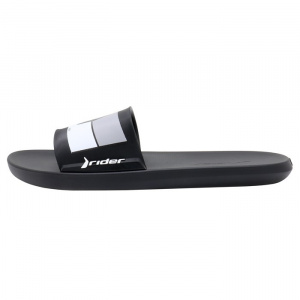 Papuci barbati, Rider, 11766-AE832-Negru, de plaja, sintetic, cu talpa joasa, negru