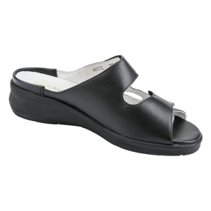 Papuci dama Waldlaufer 811503-316-001-Merle-Negru casual piele naturala cu talpa joasa negru