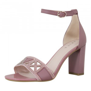 Sandale dama Epica JICL030-MX844-B853BT-10-N-Roz elegant piele naturala cu toc roz