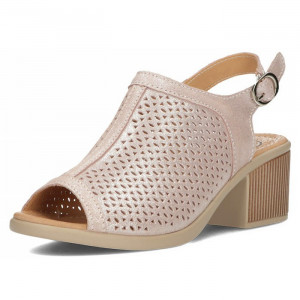 Sandale dama Filippo DS4475-23-PI-Roz elegant piele naturala cu toc roz